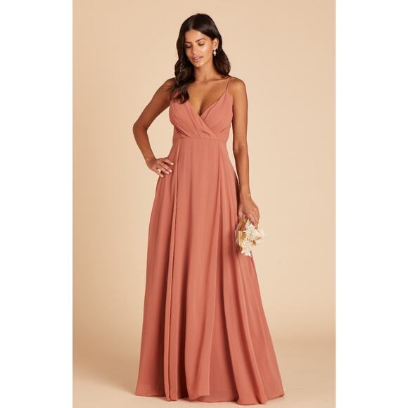 Birdy Grey Kaia Dress Chiffon in Terracotta. Size Small. - Picture 1 of 8